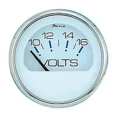 FARIA Voltmeter 10-16 Volt &#216;2&quot; - Hvit bl.ring