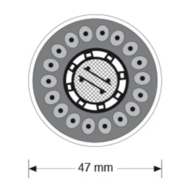 BARKA Dusjhode D55 for MD6501 Forkrommet - spyl/dusj switch 