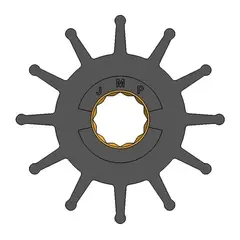 JMP Impellerkit. Erstatter: 21730344 Dia 95 mm. B: 63 mm. Dia nav: 25 mm.