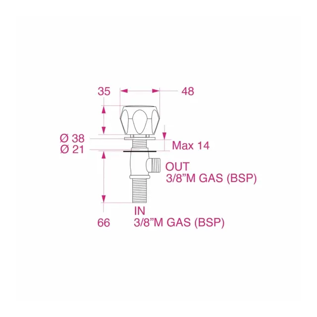 BARKA RI2000 Stengekran Innfellbar dusjkontroll 