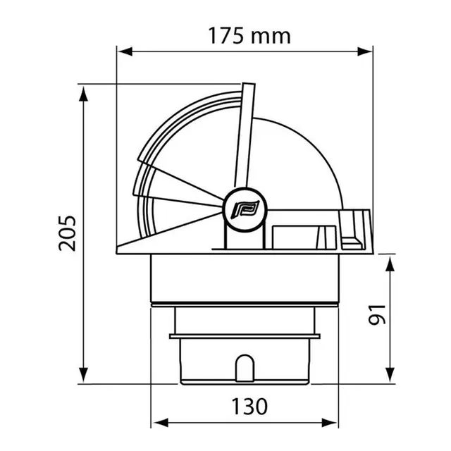 PLASTIMO Compass Plastimo Olympic 135 svart rød flat rose 