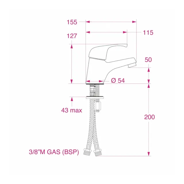 BARKA MM7000 Blandebatteri ettgreps - forkrommet messing 