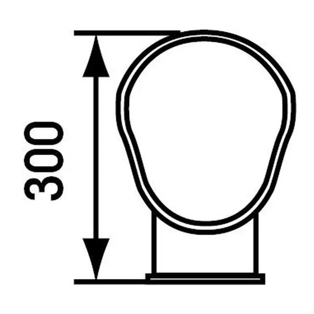 PLASTIMO Lufthette sett blå H300mm klemmebrakett (120mm) 