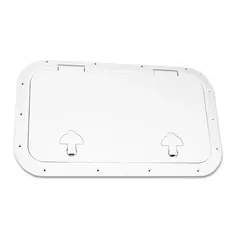 BOMAR Plastluke, Hvit 349 x 597 mm # 81020W - hengslet - synlig flens
