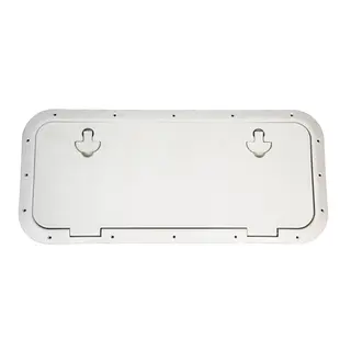 BOMAR Plastluke, Hvit 356 x 787 mm # 81030W - hengslet - synlig flens