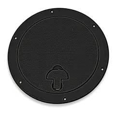 BOMAR Inspeksjonsluke, Sort &#216;10&quot; (318mm) # 845b - u/hengsel - synlig flens