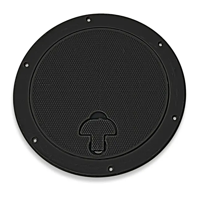 BOMAR Inspeksjonsluke, Sort Ø10" (318mm) # 845b - u/hengsel - synlig flens 
