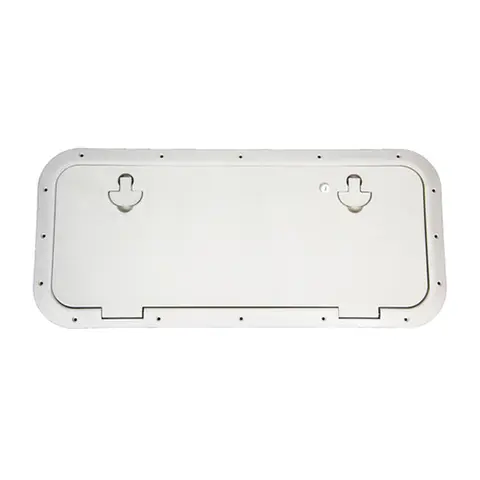 BOMAR Plastluke, Hvit 356 x 788 mm låsb. # 81030wl - hengslet - synlig flens 