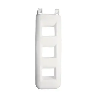 PLASTIMO Trinnskjerm 3-trinns 75cm hvit Stegfender 3-stegs 75cm vit