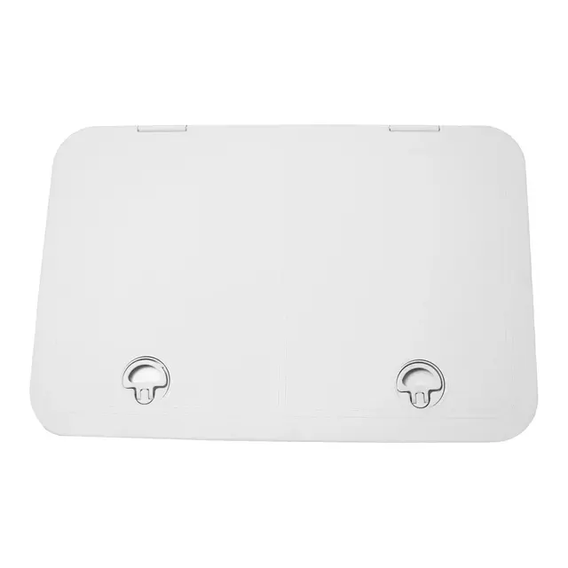 BOMAR Plastluke, Hvit- skjult flens #71624 - hengslet - Hull: 562mm x 354mm 