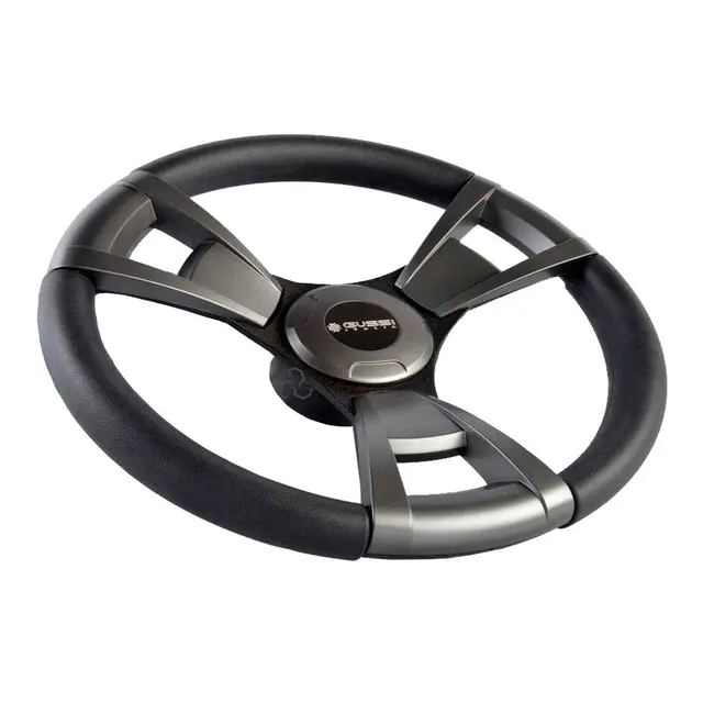 GUSSI Sportsratt, modell 013 Ø35cm - sort m/ grått nav 