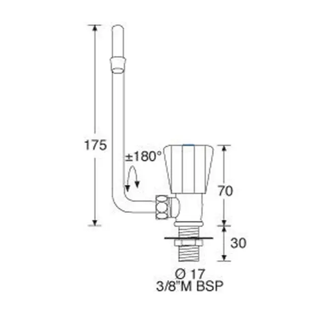 BARKA Vannkran, RM1500 senkbar - forkr. messing 
