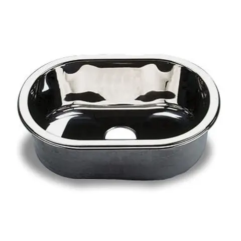 BARKA Vask Oval - 35,5 x 22 cm rustfritt stål. 