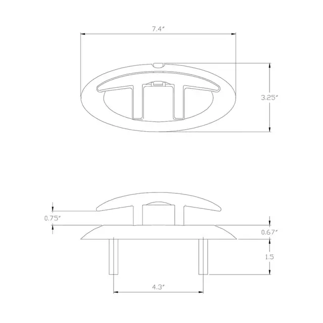 ACCON MARINE nedfellbar puller Rustfri - 254 mm 