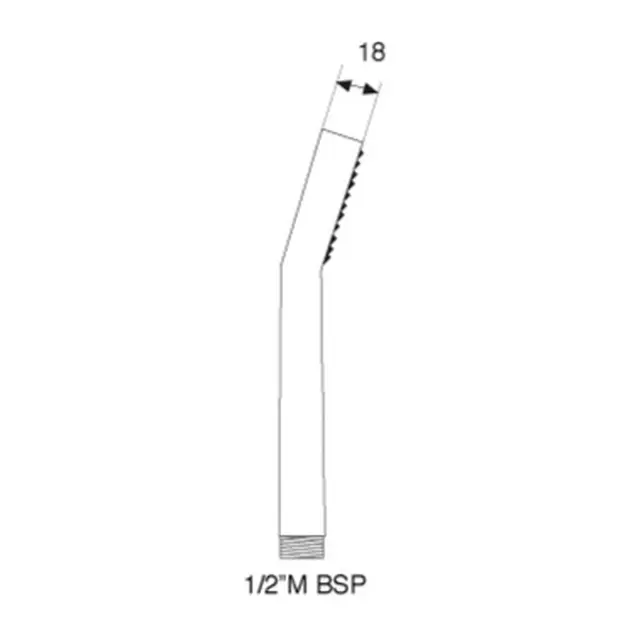 BARKA Dusj m/stang - SQ1901-00 firkantet - 1,5m slange 