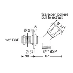 BARKA Kran, Forkrommet messing Kaldtvannskran RG3000 