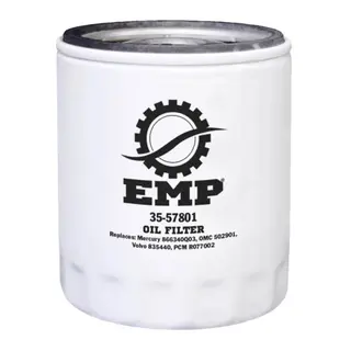 EMP Oljefilter til de fleste GM og MerCr inboard engines. 13/16? x 16 NPT thread.