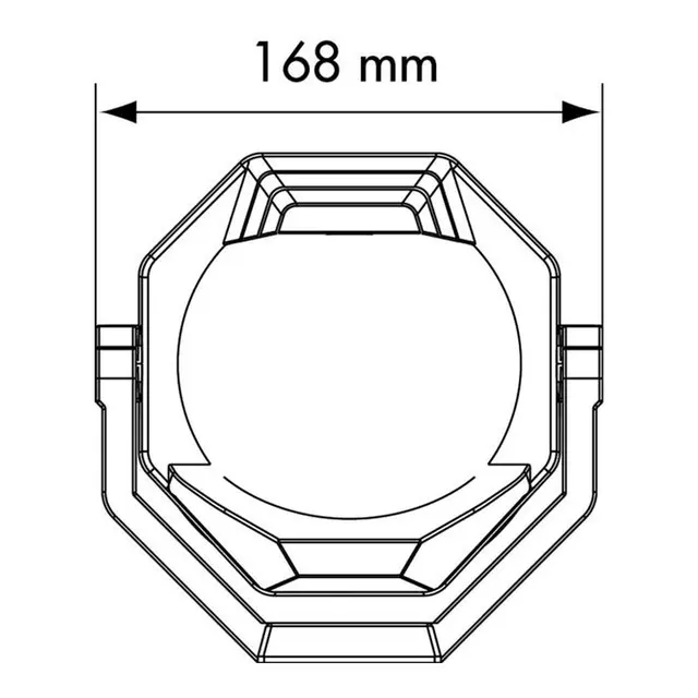 PLASTIMO Compass Plastimo Contest 130 sort rød rose brakett montert 