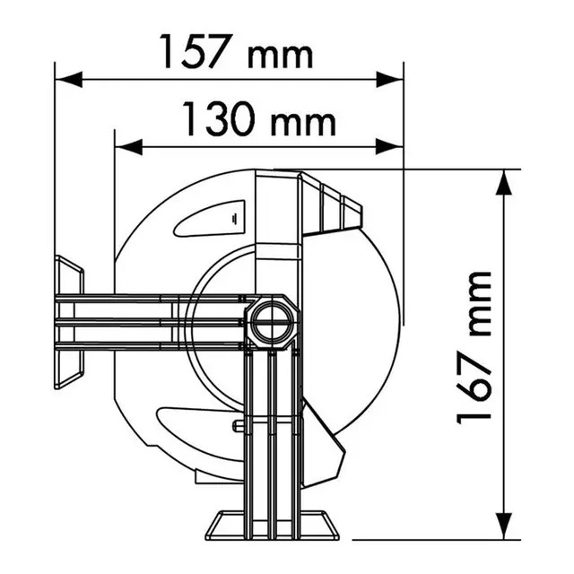 PLASTIMO Compass Plastimo Contest 130 sort rød rose brakett montert 