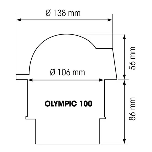PLASTIMO Compass Plastimo Olympic 100 hvit svart flat rose 
