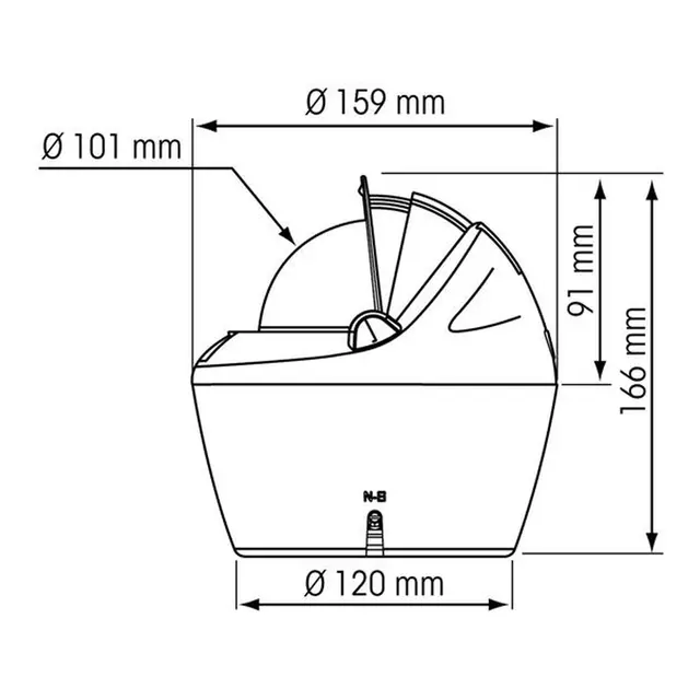 PLASTIMO Compass Plastimo Offshore 115 hvit svart konisk rose 