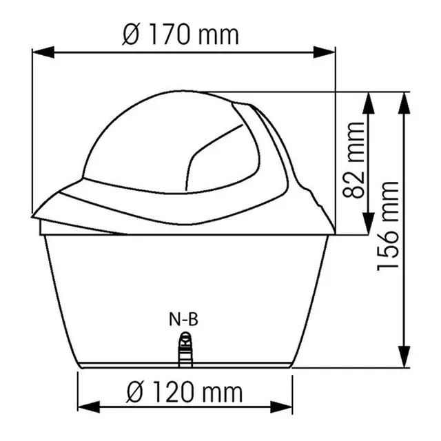 PLASTIMO Compass Plastimo Olympic 115 sort svart konisk rose 45gr 