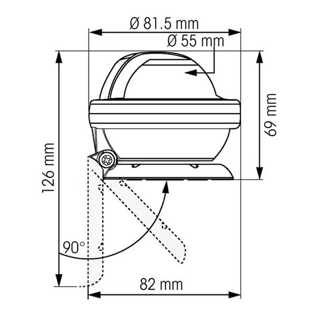 PLASTIMO Compass Plastimo Offshore 55 hvit hvit konisk rose 