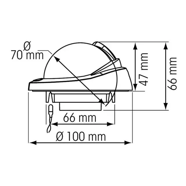 PLASTIMO Compass Plastimo Offshore 75 flush sort svart konisk rose 