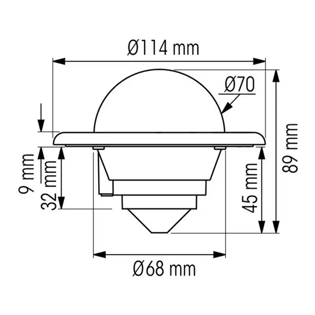 PLASTIMO Compass Plastimo Mini-C sort Kompass Plastimo Mini-C svart 