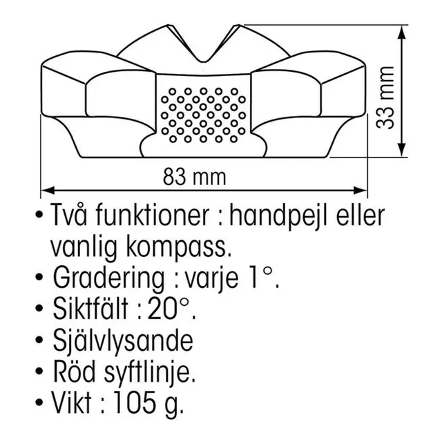 PLASTIMO Compass Plastimo Iris 50 grønn håndkompass 