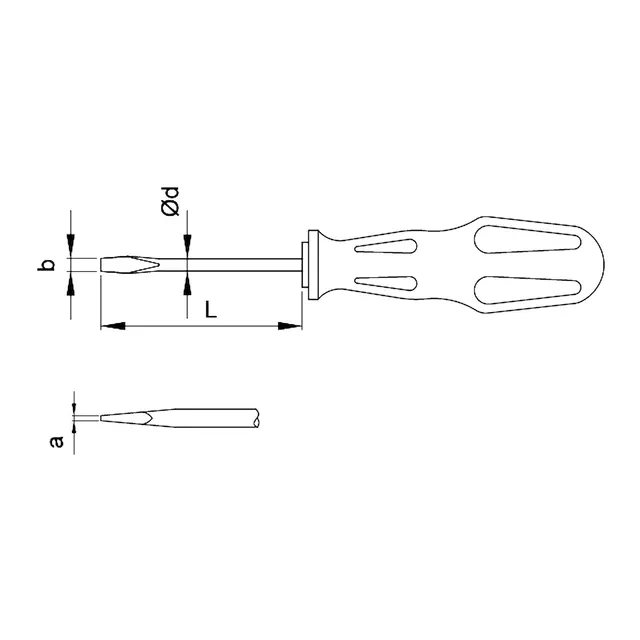 CETAFORM Skrutrekker flat, 8,0 x 150 mm TOREX-serie 