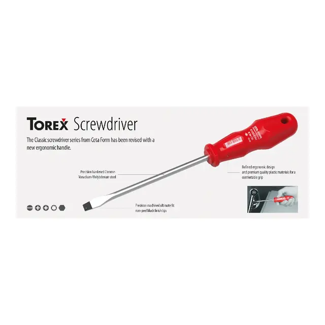 CETAFORM Skrutrekker, PH0 x 60 mm TOREX-serie 