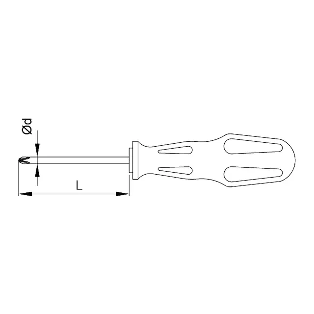 CETAFORM Skrutrekker, PH0 x 60 mm TOREX-serie 