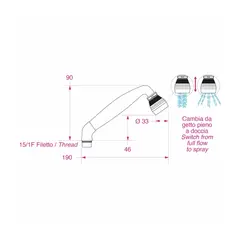 BARKA Dusjhode for MD3111 - D11 hvit