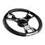 GUSSI Ratt, modell 013 &#216;35cm - sort m/chrome nav