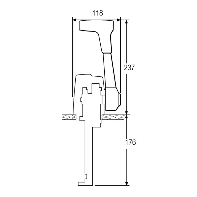 TELEFLEX Kontrollboks Topp "700" Std. 