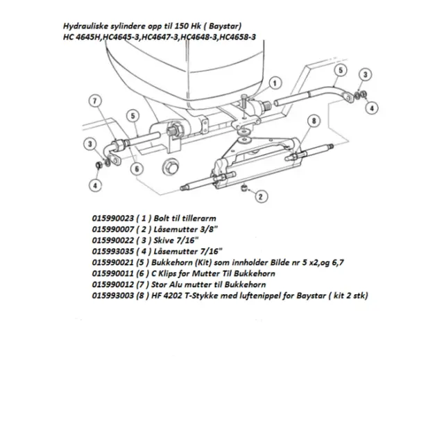 TELEFLEX Brakett til Baystar HP6050-1par HP6050 