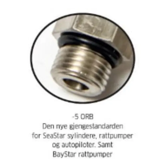 TELEFLEX Vertical T, ORB 5 (2-Pack) ORB 5 (erst. Hf5531 PÅ -3 Pumper) 