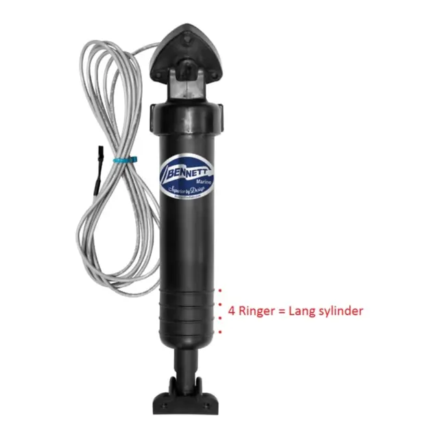 BENNETT Sylinder 35cm m/EIC giver - RØD #A1101A - innv.kobl - 6m kabel 
