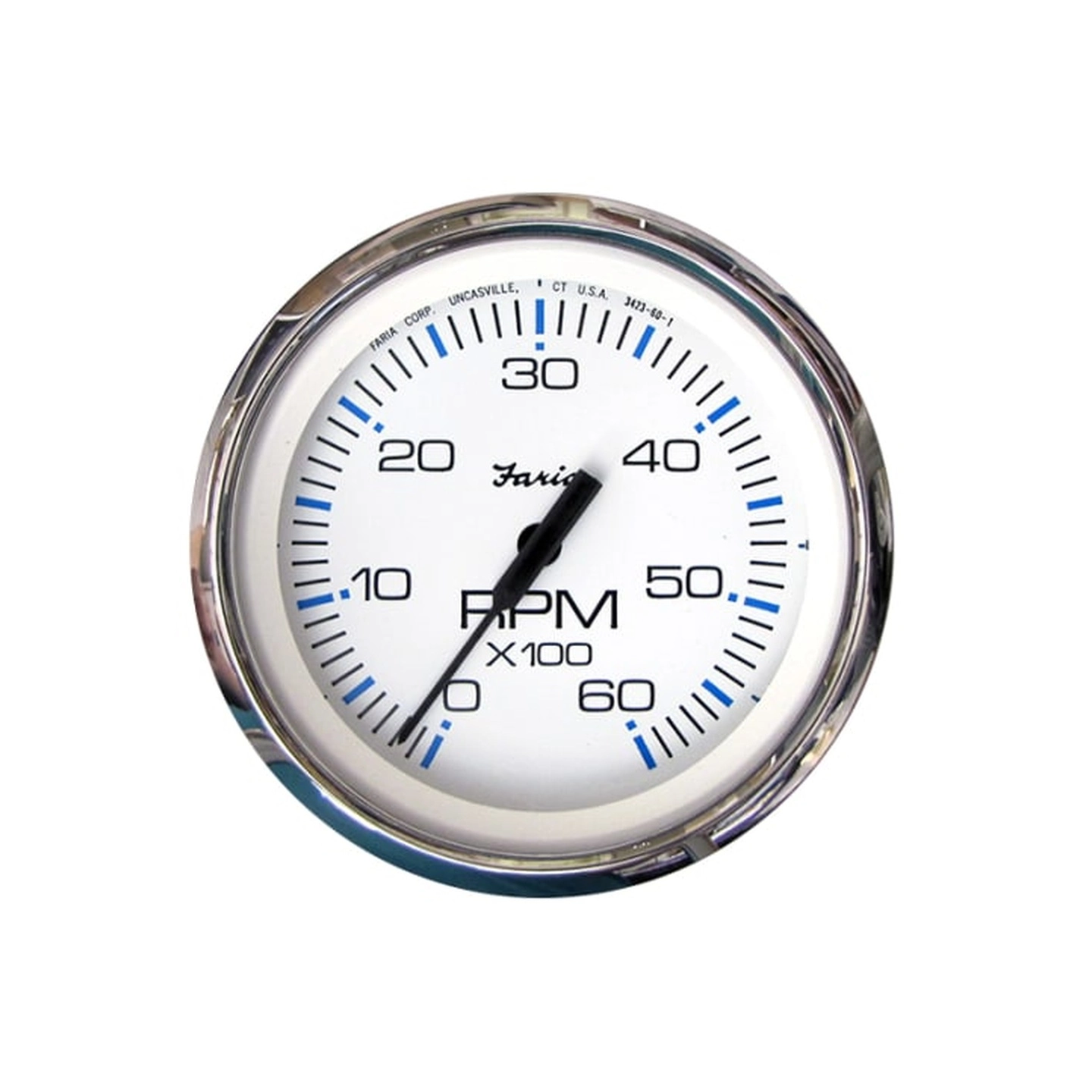 FARIA Turteller Bensin inboard 0-6000rpm Ø3" - Hvit bl.ring - Bensin inboard, I/O