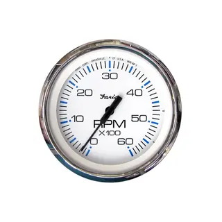 FARIA Turteller Bensin inboard 0-6000rpm &#216;3&quot; - Hvit bl.ring - Bensin inboard, I/O