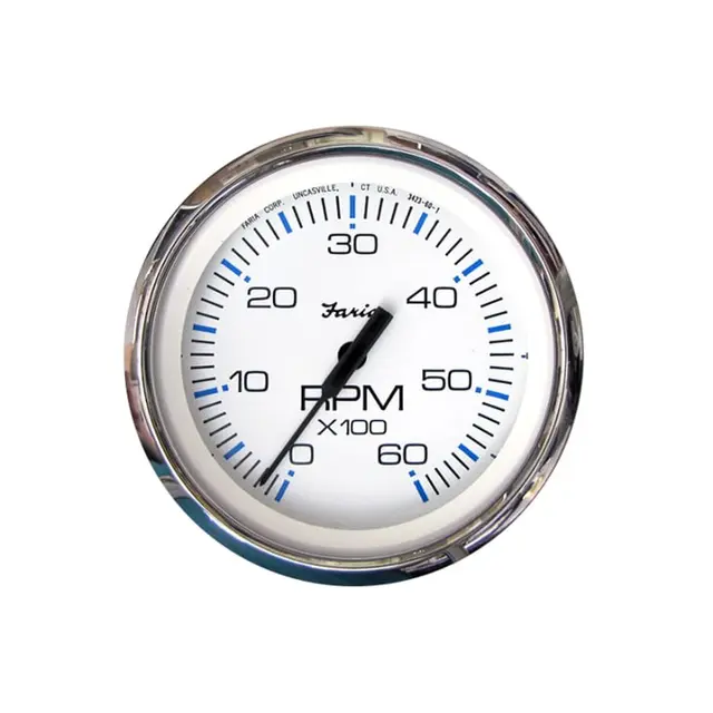 FARIA Turteller Bensin inboard 0-6000rpm Ø3" - Hvit bl.ring - Bensin inboard, I/O 