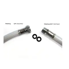 BARKA Dusjslange - 2m Hvit nylon - 5/8&quot;F - 9/16 M -&#160;TP2038/1