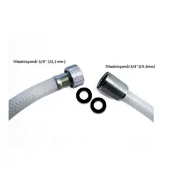 BARKA Dusjslange - 4m Hvit nylon - 5/8&quot; F - 3/4&quot; F