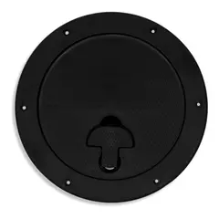 BOMAR Inspeksjonsluke, Sort &#216;8&quot; (267mm) # 841b - u/hengsel - synlig flens