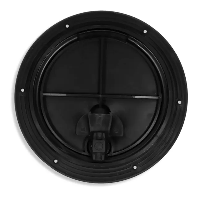 BOMAR Inspeksjonsluke, Sort Ø8" (267mm) # 841b - u/hengsel - synlig flens 