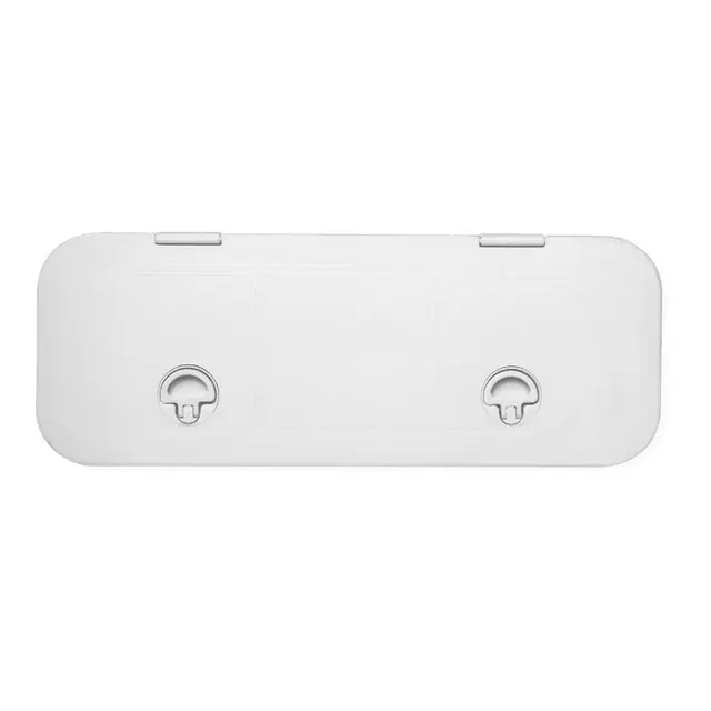 BOMAR Plastluke, Hvit 229 x 610 # 7924 - hengslet - skjult flens 