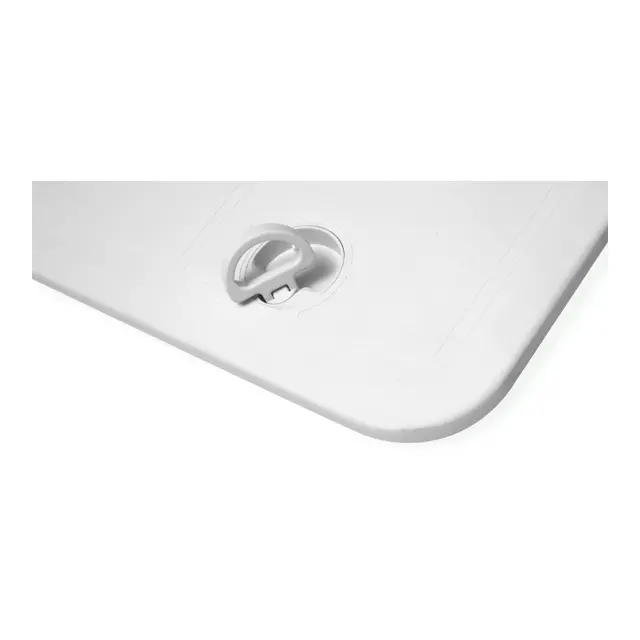 BOMAR Plastluke, Hvit 229 x 610 # 7924 - hengslet - skjult flens 