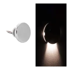 LED Step/d&#248;rk Lys, Rund vanntett 10-30 Volt IP67 - Enveis lysstr&#229;le