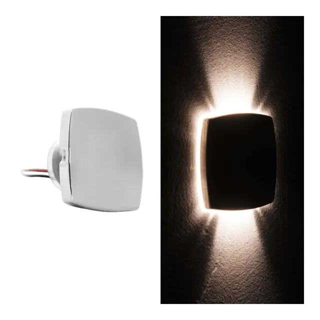 LED Step/dørk Lys, Rektangel vanntett 10-30 Volt
 Ip67 Toveis lysstråle 
